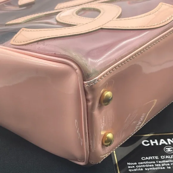 Chanel Vinyl Triple CC Clear Plastic PVC Transparent See-through Coco Tote Bag - Picture 9 of 16